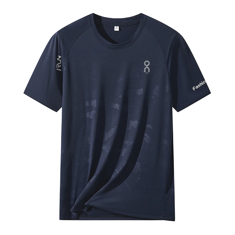 Men's Casual ort Sve T-irt Running Training Outdoor Leisure Sport Moisture ng Qui Dry Breathable Hanfu Top