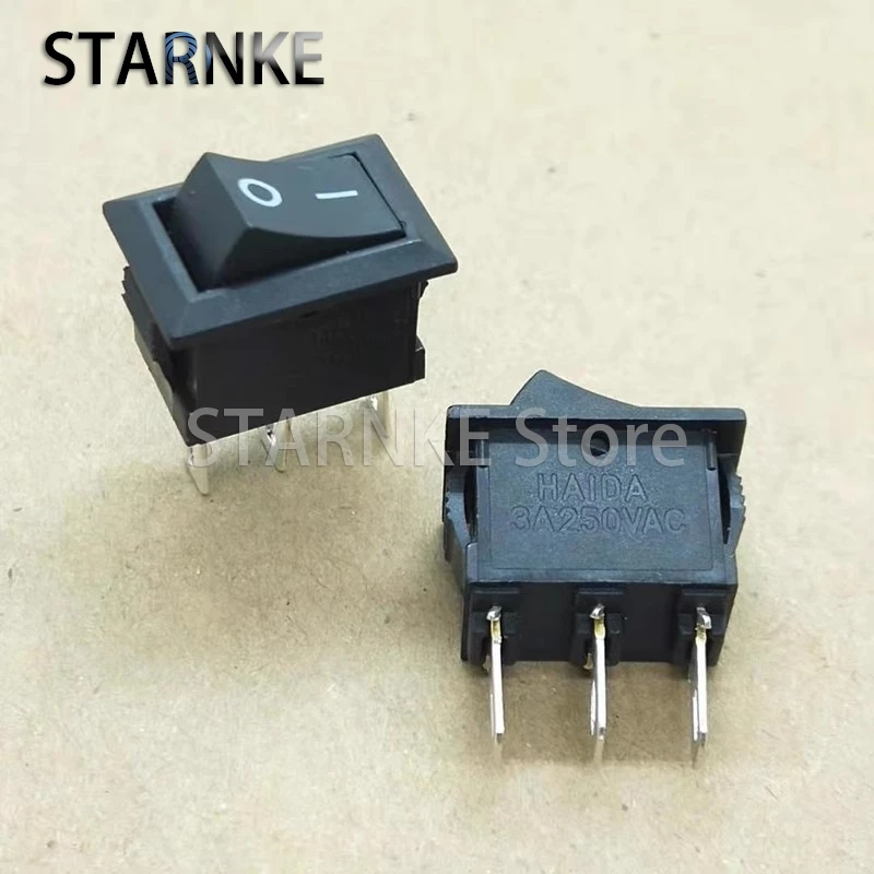 20PCS 10*15MM Mini Rocker Switch 3Pins 2 Position Micro Boat Rocker Power Switch 3A 250VAC