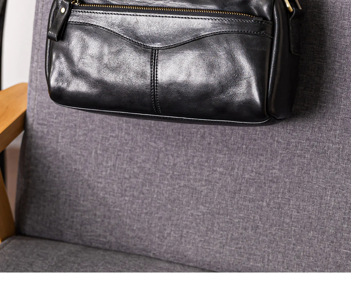 PNDME-Organizer handgefertigte Vintage-Umhängetasche aus echtem Leder für Herren, lässige Pendler-Luxus-Umhängetasche aus echtem Rindsleder. – Detail 7