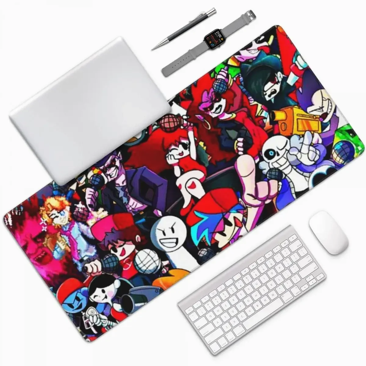 Friday Night Funkin Characters Fnf Game Large Mouse Pad Computer Keyboard Mouse Mat Gamer PC Laptop Desk Mat Office Table Mats