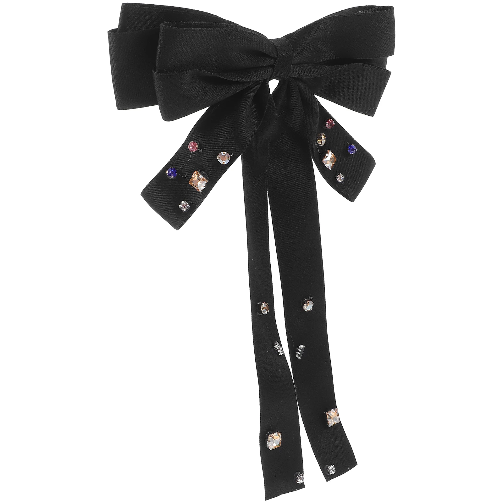 

French Bow Ponytail Hair Barrettes Bowknot Hair Clips Big Hair Bowknot Hair Clips with Long Ribbons for Hair Styling Supplies