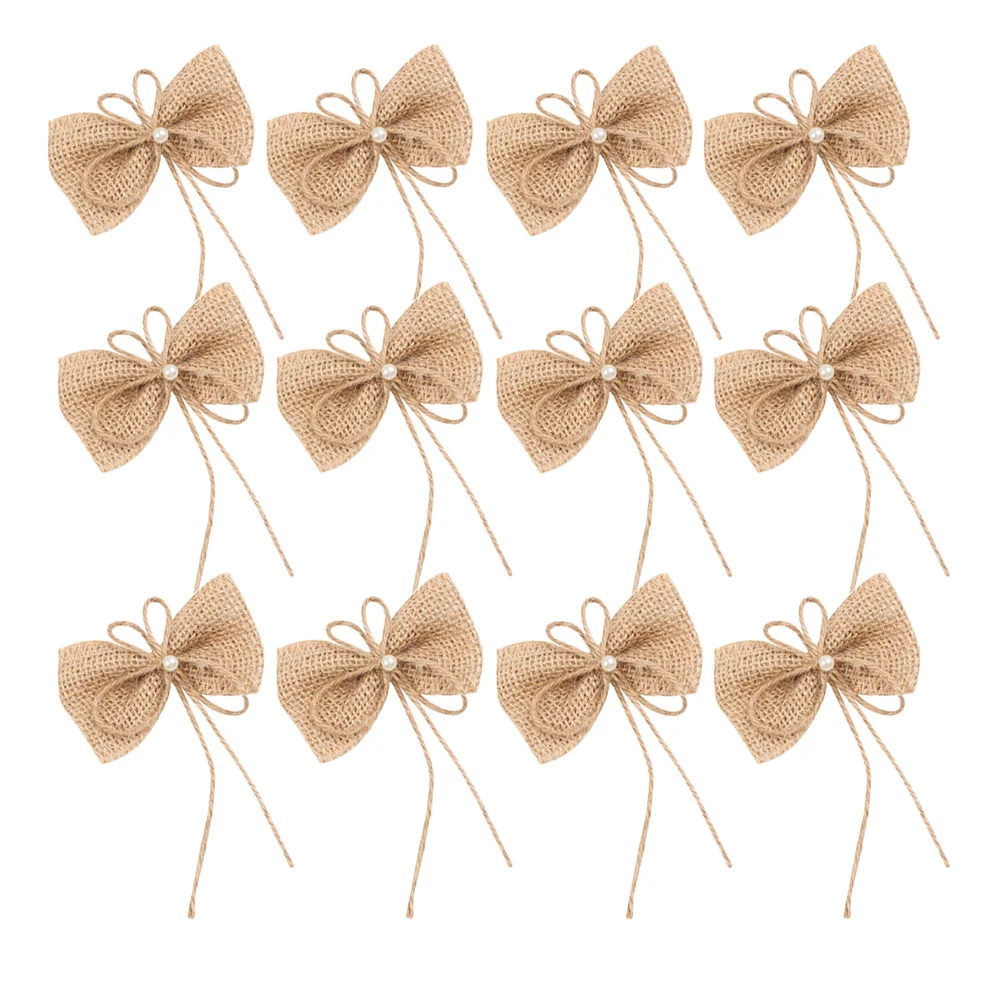 

15Pcs Butterfly Ornament Burlap Bows for Wreaths Making Christmas Decorations DIY Crafts Rustic Holiday Party Use