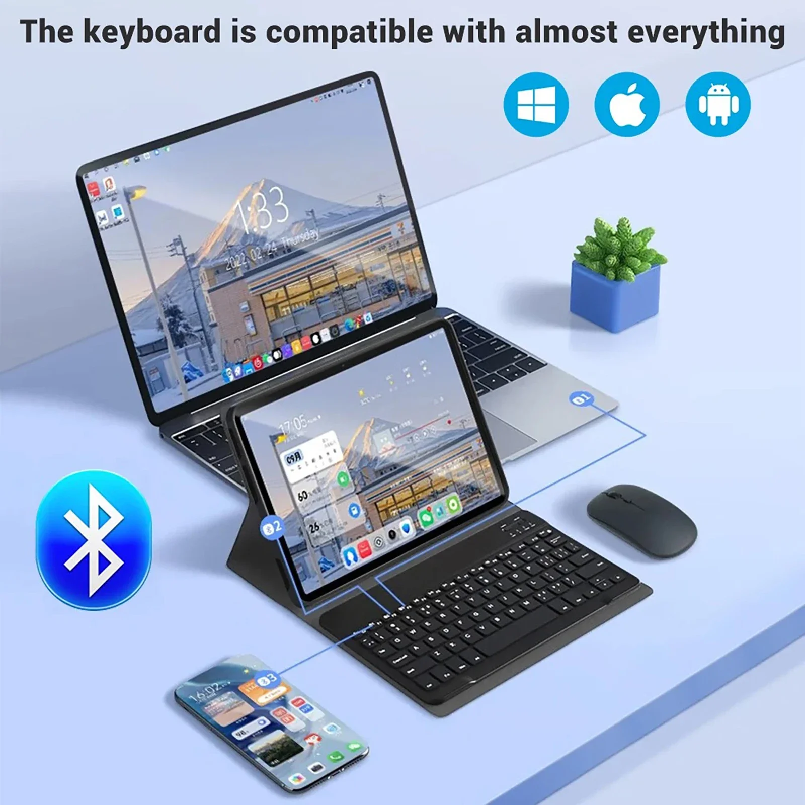 Imagem -04 - Capa de Teclado Bluetooth para Ipad Pro 5ª Geração Ipad Pro 11 2024 m4 A2836 A2837 A3006