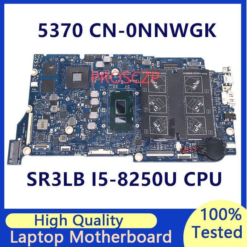 Placa-mãe portátil para Dell, CN-0NNWGK, 0NNWGK, NNWGK, Mainboard, SR3LB, i5-8250U CPU, ARMANi13, 216-0889004, 100% funcionando bem