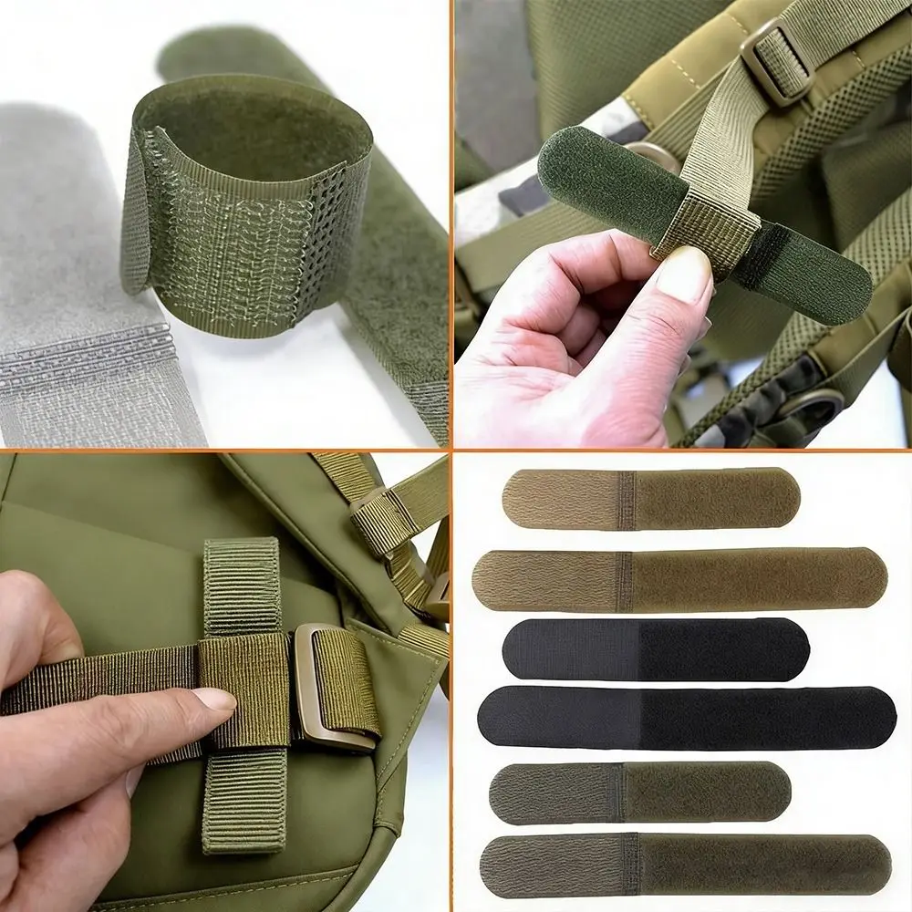 5Pcs New 120/160mm Nylon Straps Buckle Webbing Hook Loop Fastener Hook Loop Straps Fix Cord Cable Ties Backpack Organizer