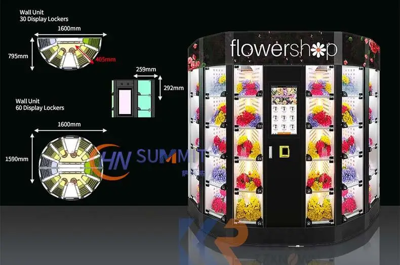 Fresh Flower Vending Machine With Refrigeration and Humidification 21.5 inch  Touch Screen With Android