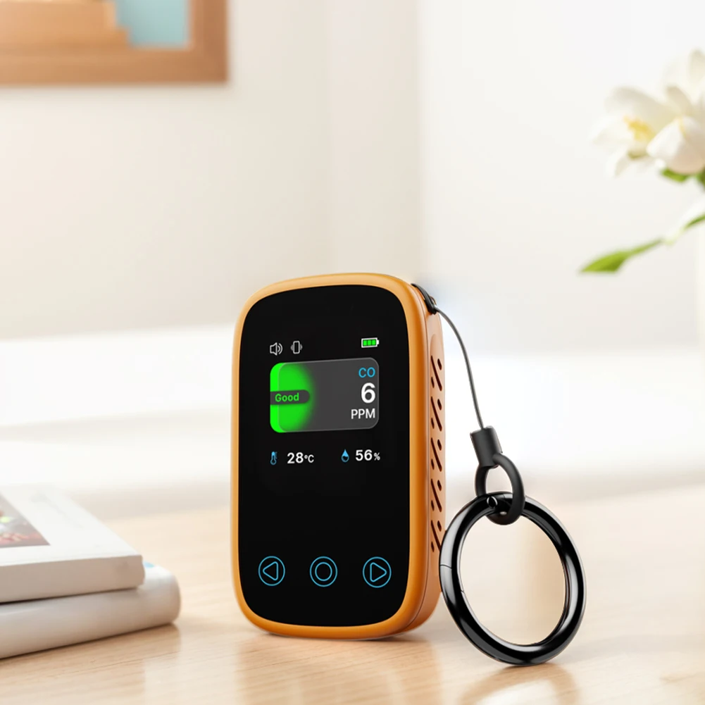 

Многофункциональный тестер качества воздуха 3-в-1: портативный детектор угарного газа, температуры и влажности с NDIR-сенсором, автоматической регулировкой яркости, перезаряжаемый через Type-C