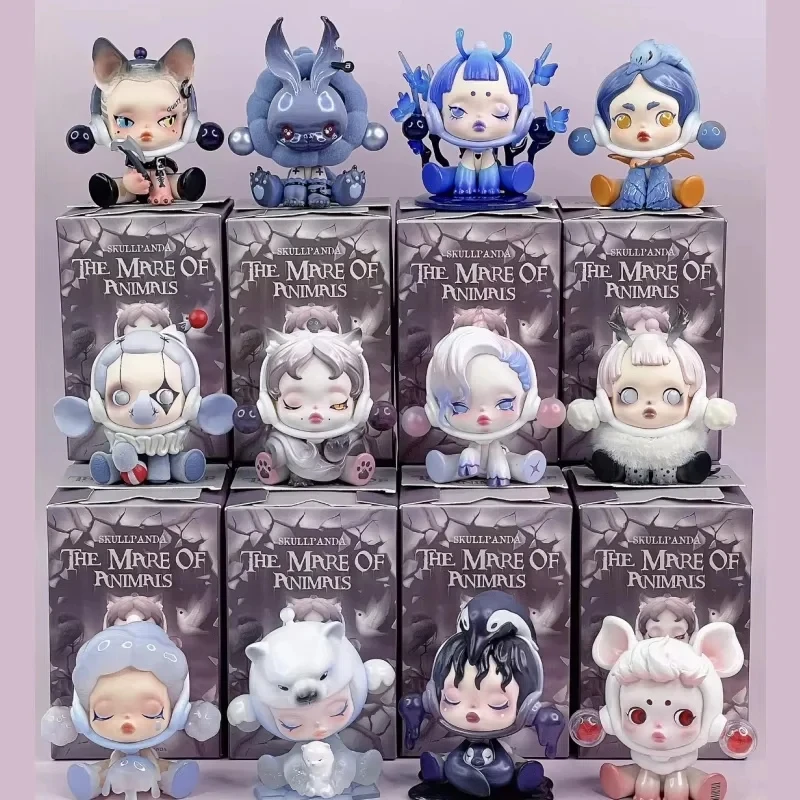 Heiße Neue Anime Skullpanda Die Schrei Der Tiere Serie Blind Box Puppe Spielzeug Kawaii Modell Puppen Desktop Spielzeug Ornamente Geburtstag Geschenke