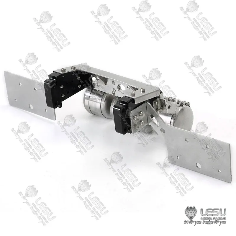 RC 1/14 Metall-Dreikasten-Heckträger mit Rücklicht-Halterungsset für Tamiya Muldenkipper für SCANIA MAN VOLVO Traktor-LKW DIY-Teile – Detail 6