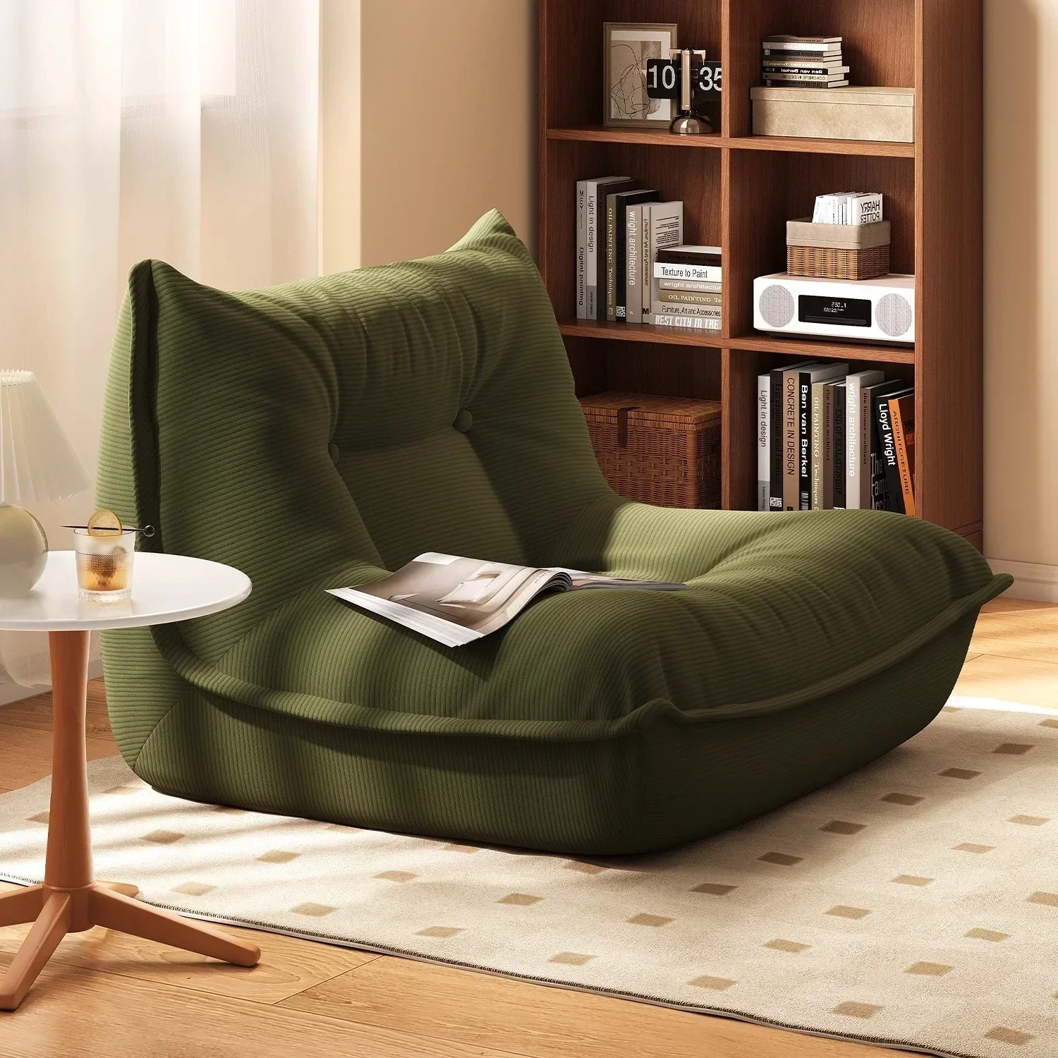 Exquisite Stable Household Goods Jiaozi Sofa Winter Lazy Sofa Living Room Single Person Sofa Seat Balcony Bedroom Fabric Sofa