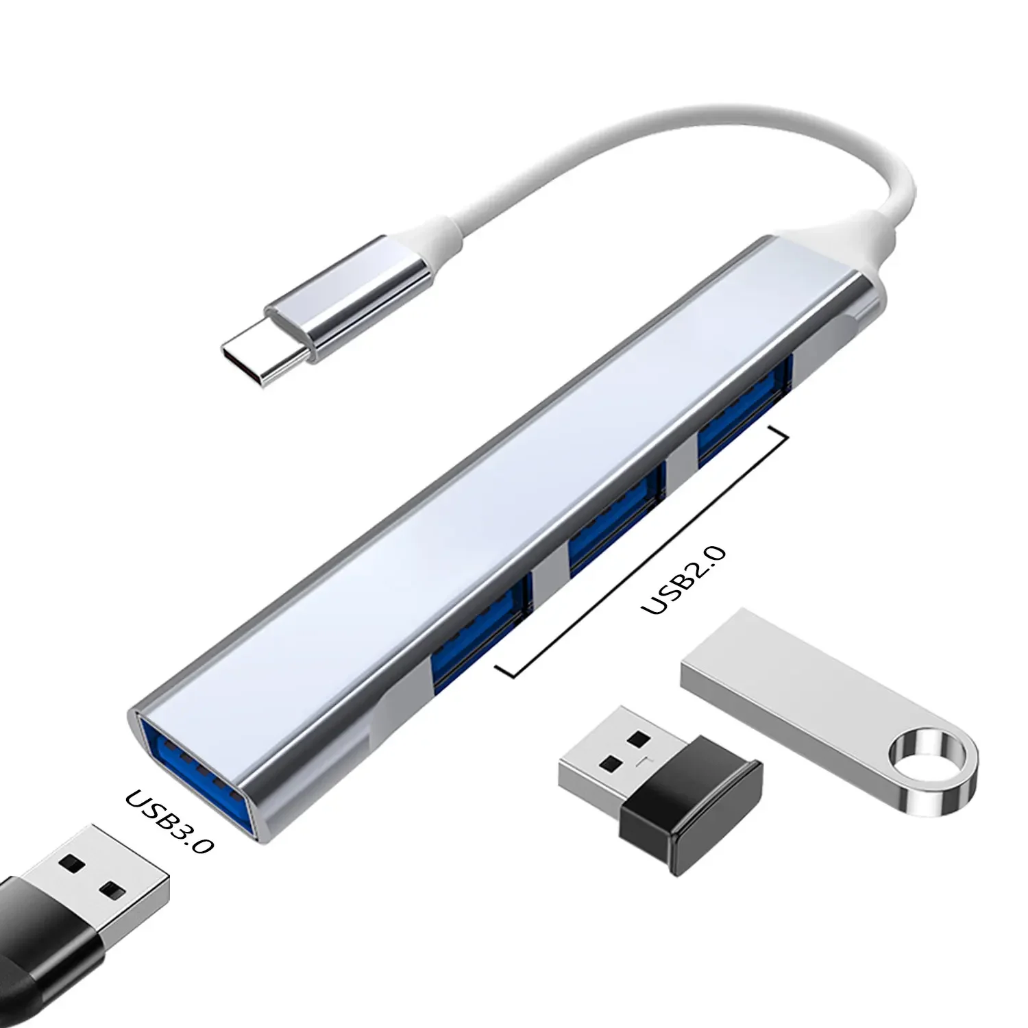 4 in 1 USB 3.0 HUB High Speed USB3.0 OTG 4 Port USB C HUB Multi Splitter Adapter For Xiaomi Lenovo Macbook Pro Accessories