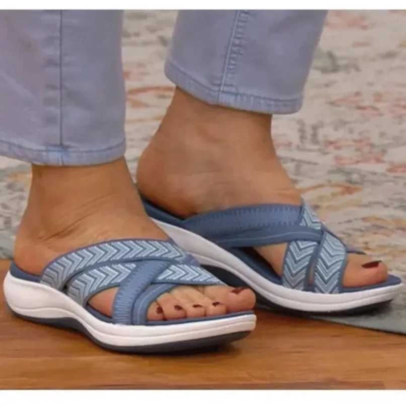 

Cloud Slipper Women Cross Strap Sandals Summer Flip Flops Slides Men Male Casual Platform House Home Shoes Wedge Flat Female