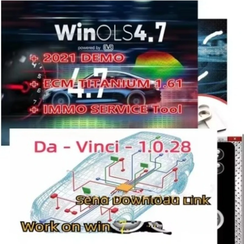Davinci 1.0.28 Software+WinOLS 4.7 repair diagnostics activate infinite usage Work on WIN7/10/11pro/Ultimate