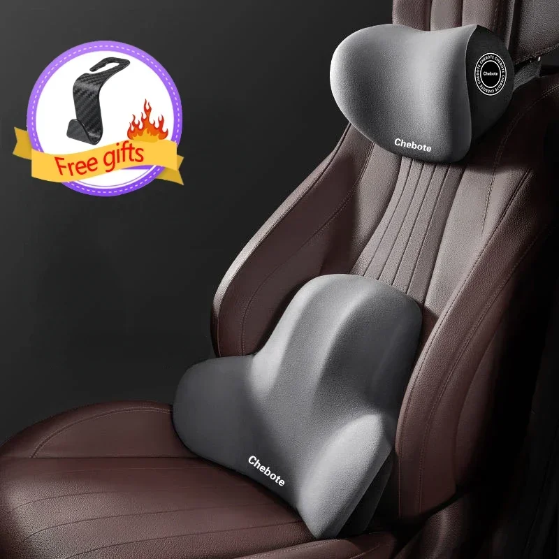 

Memory Foam Car Neck Pillow Protective Lumbar Back Support Breathable Car Headrest Cushion Relieve Stress Car Seat Pillow