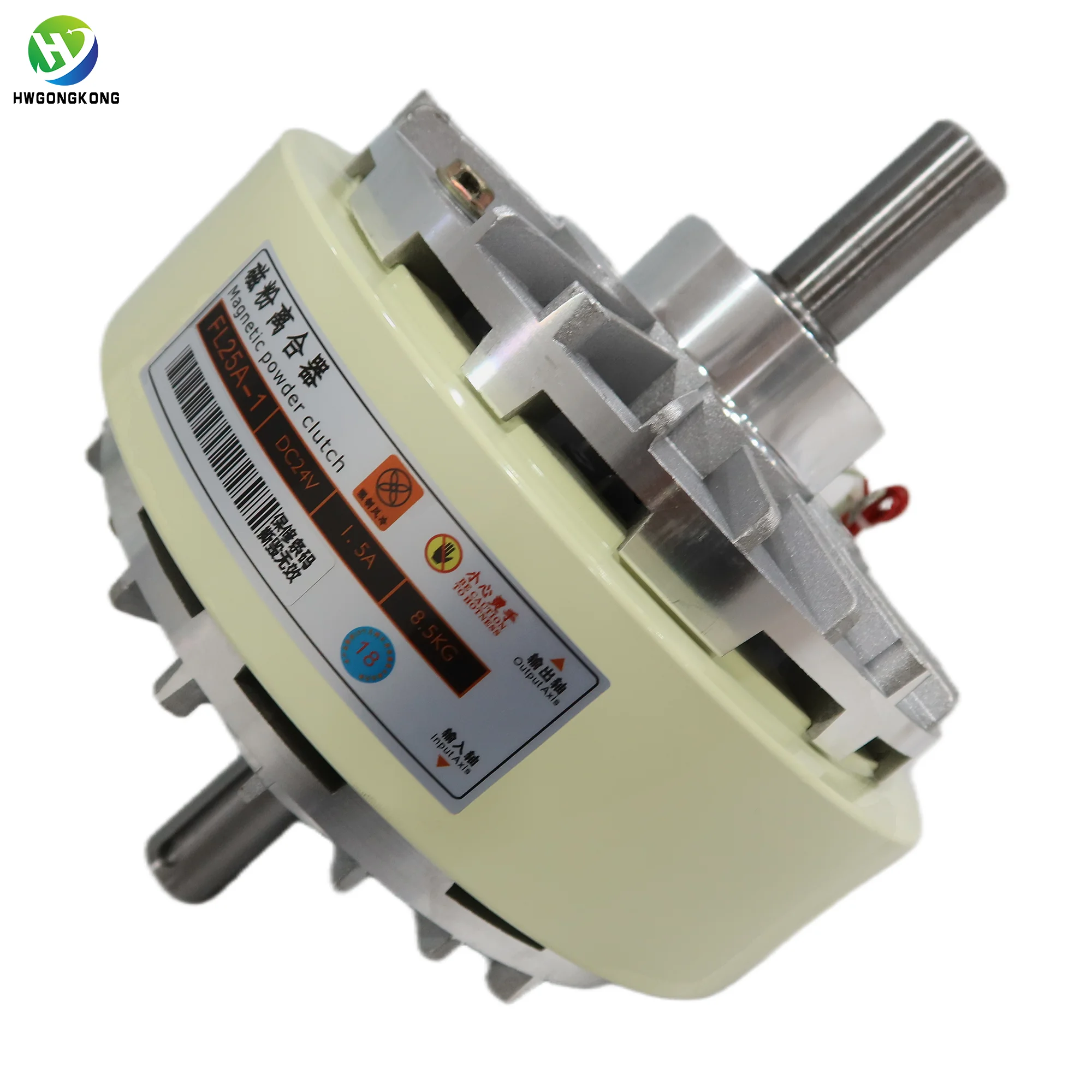 قابض مسحوق مغناطيسي ميكانيكي 24 فولت، 1.5 كجم، مطبعة بمحور مزدوج، قابض مسحوق مغناطيسي