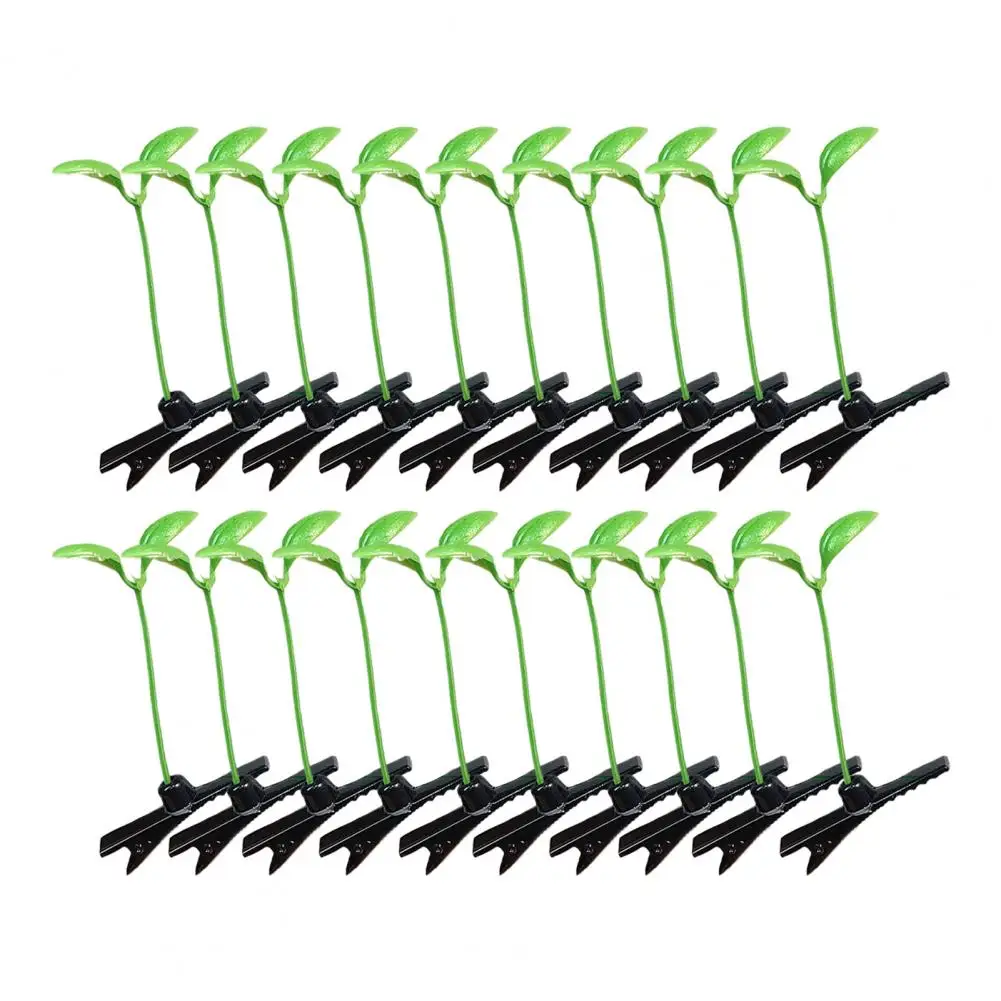 Hair Pin Set Rust-resistant Hairpins Realistic Bean Sprout Hair Clip Set Funny Plant Hairpins with Spring Design Anti-slip