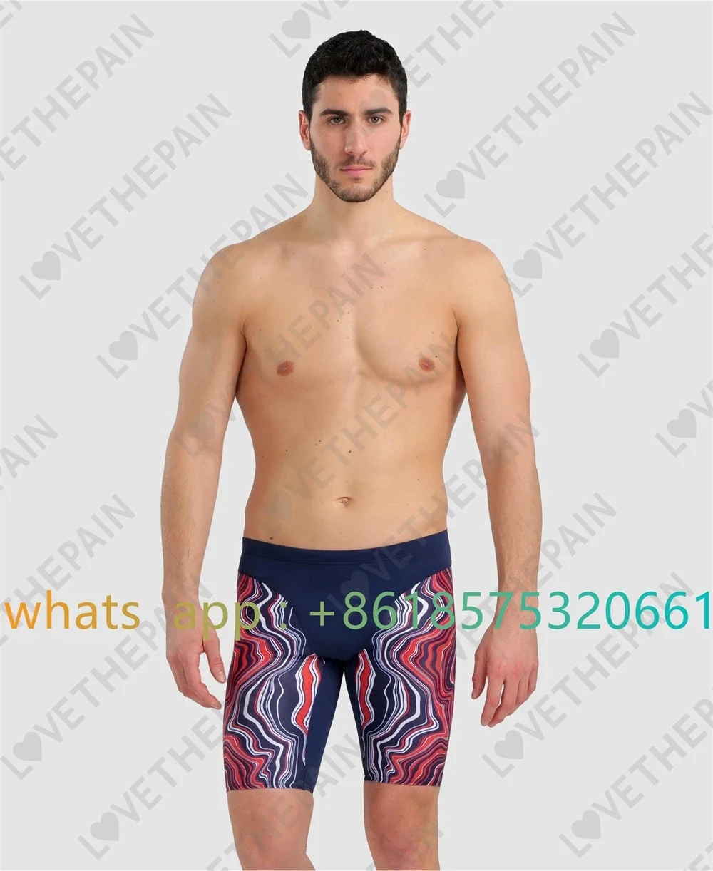 New Mens Swimsuit Shorts Swimming Trunks Endurance Athletic Training Swimsuit Racing Shorts Beach Tights Swimwear Surfing Jammer