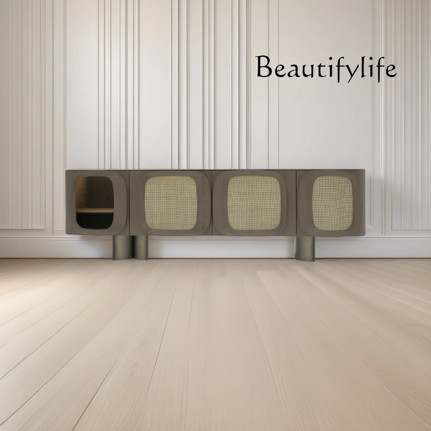 

Medieval solid wood TV cabinet, retro living room floor TV cabinet, Italian light luxury TV cabinet, storage