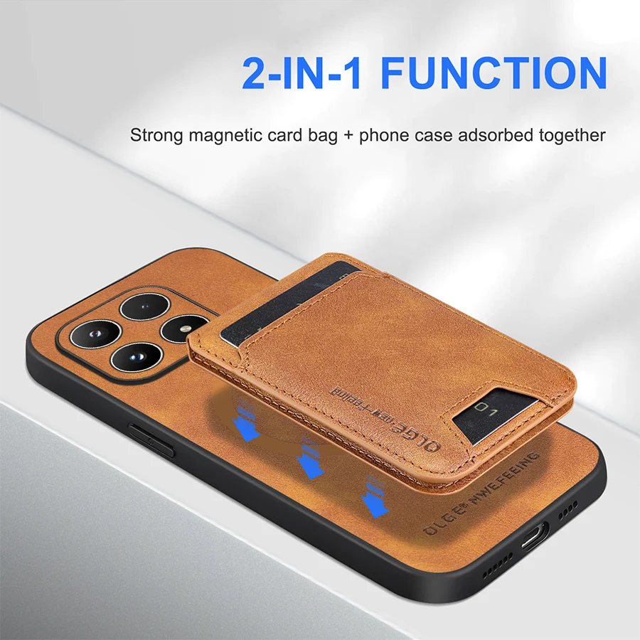 Wallet Card Holder Phone Case for Xiaomi 17 Magnet Cover Leather For Mag-safe Stand Shell Funda - view 6