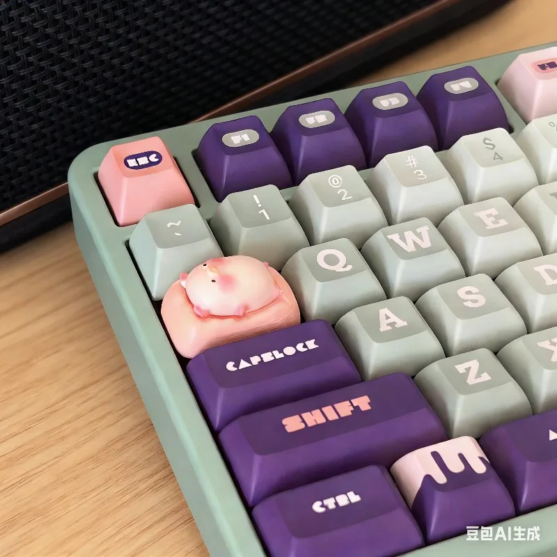 

Cute Pig Keycaps Resin Custom 3D Printing Personalized Handmade Keycaps 1.5U for MX Switch Mechanical Keyboard Accessories Gift