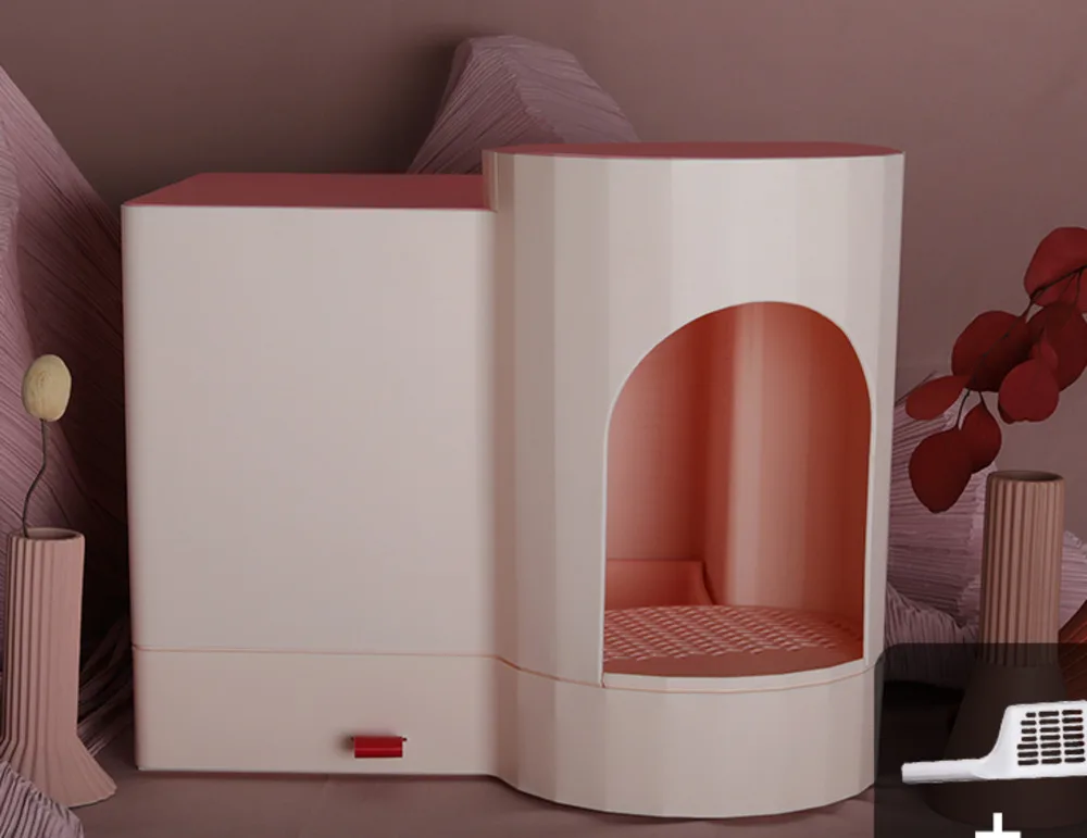 

Fully enclosed cat litter basin drawer-type design long channel intelligent cat toilet deodorant and splash-proof large space ho