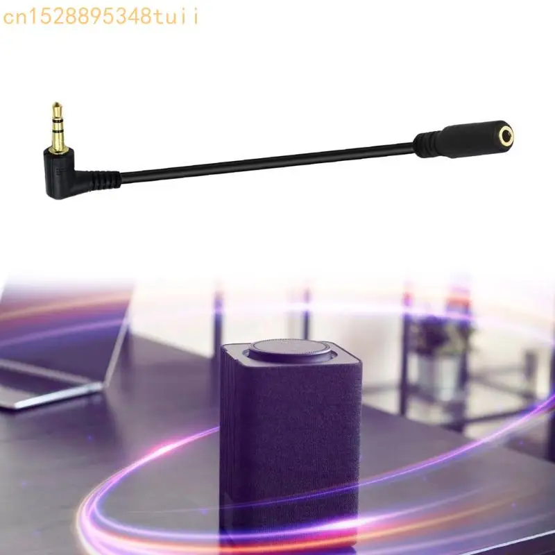 Y4QF直角3.5mmオーディオアダプターケーブルヘッドセット拡張ケーブル交換