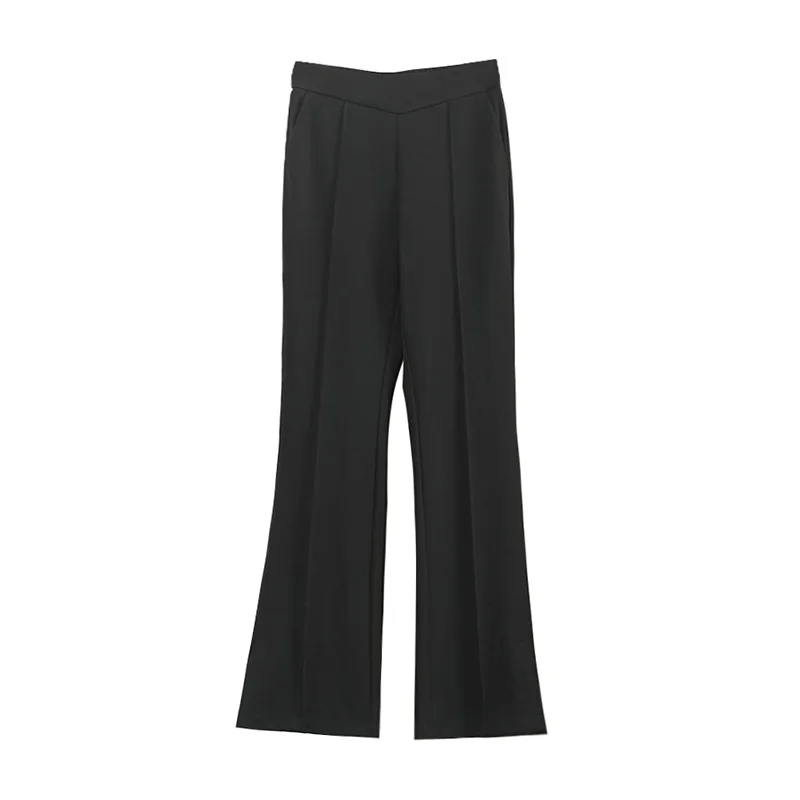 Picture 5: Plus size, summer women's high waisted flared black pants 3521