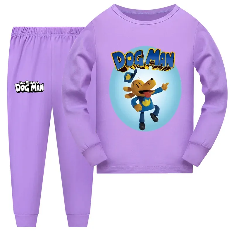 Dogman Anime enfant en bas âge garçon vêtements printemps pyjamas coton à manches longues t-shirt + pantalon chien homme Costume filles ensemble de vêtements de sport décontractés