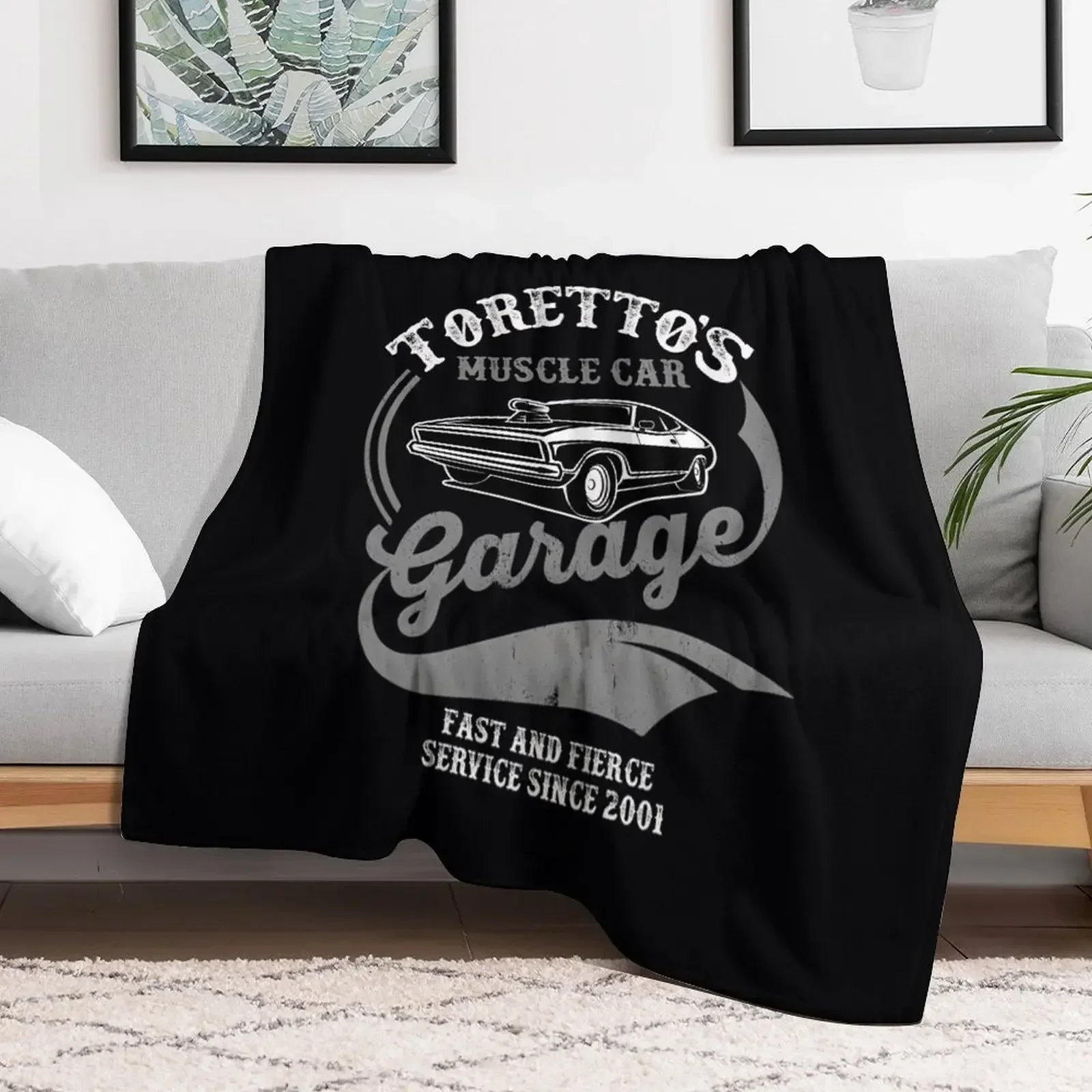 Toretto&x27;s Muscle Car Garage Classic Throw Blanket Sofas Kid'S Blankets