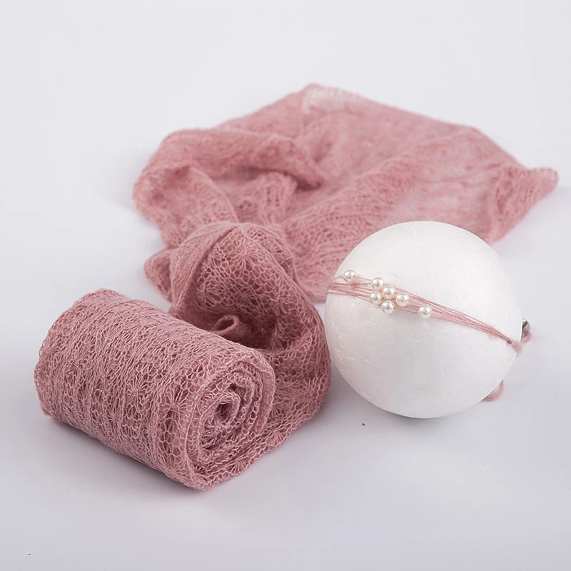 Cute Baby Photography Prop Accessories Newborn Photography Knitted Wrap + Head Accessories