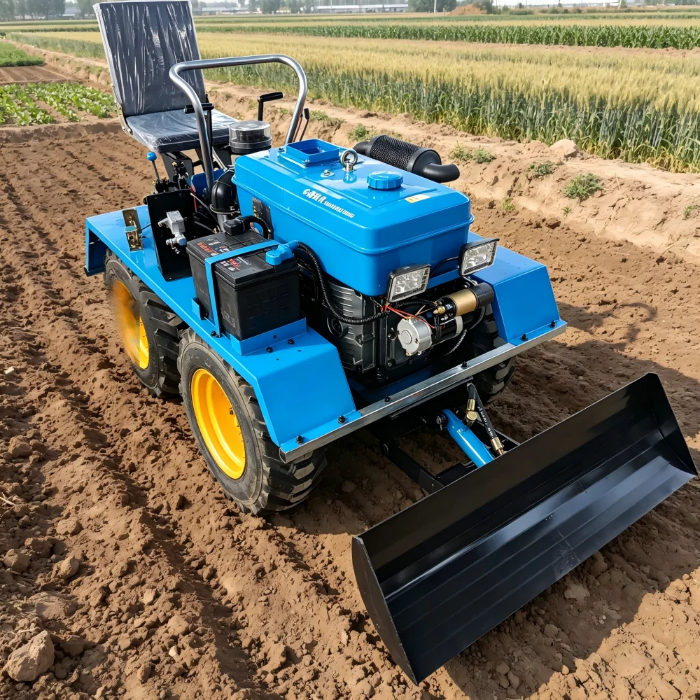 Household Garden Micro Tiller Soil Plowing Machine Equipped with Free Rotary Wheel and Full Accessories