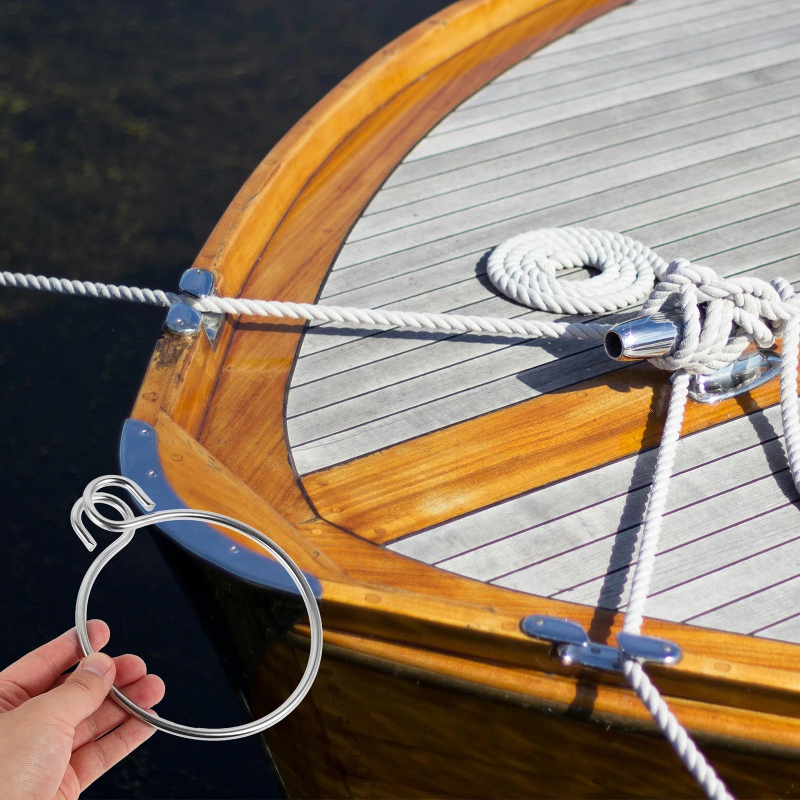 Stainless Steel Ring Durable Marine Grade 304 Retrieval Stainless Steel Anchor Retrieval System for Yacht Boat Fits Various