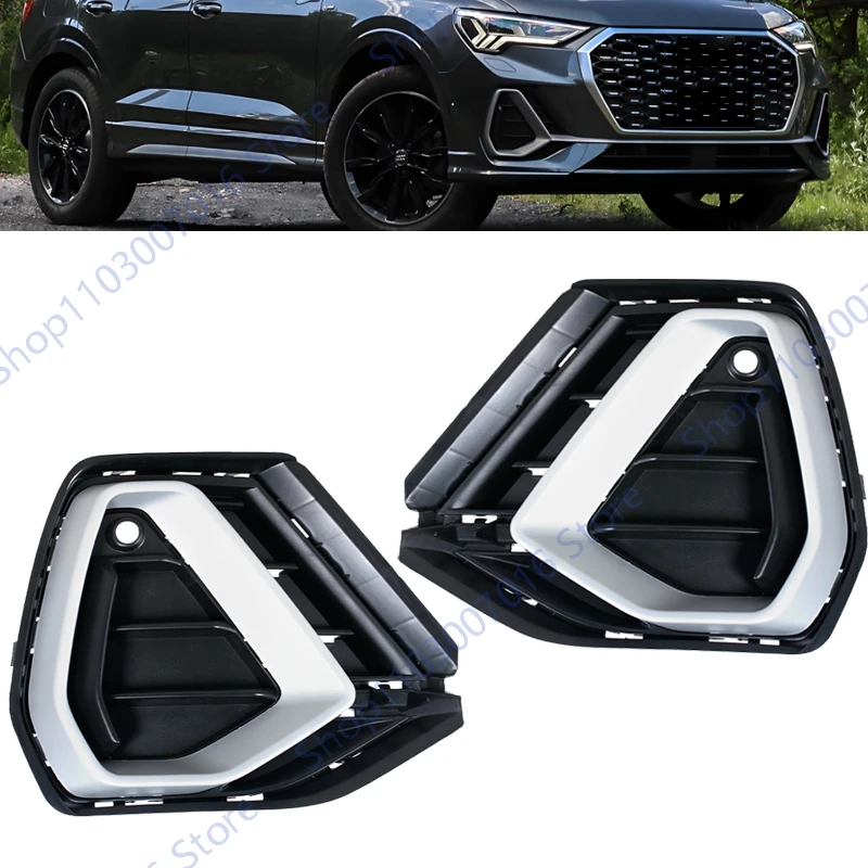 

Car Front Bumper Fog Light Lamp bezel Auto Parts Fog Lights Replacement Parts Grille Cover For Audi Q3 2019 2020 2021