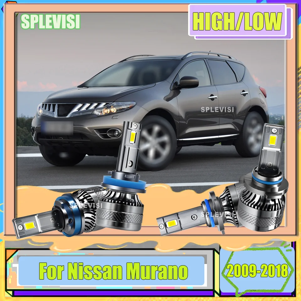 

LED Headlight Bulbs Car Headlamp HB3 H11 long-lived CANBUS Ready For Nissan Murano 2009-2018 2010 2011 2012 2013 2014 2015 2016