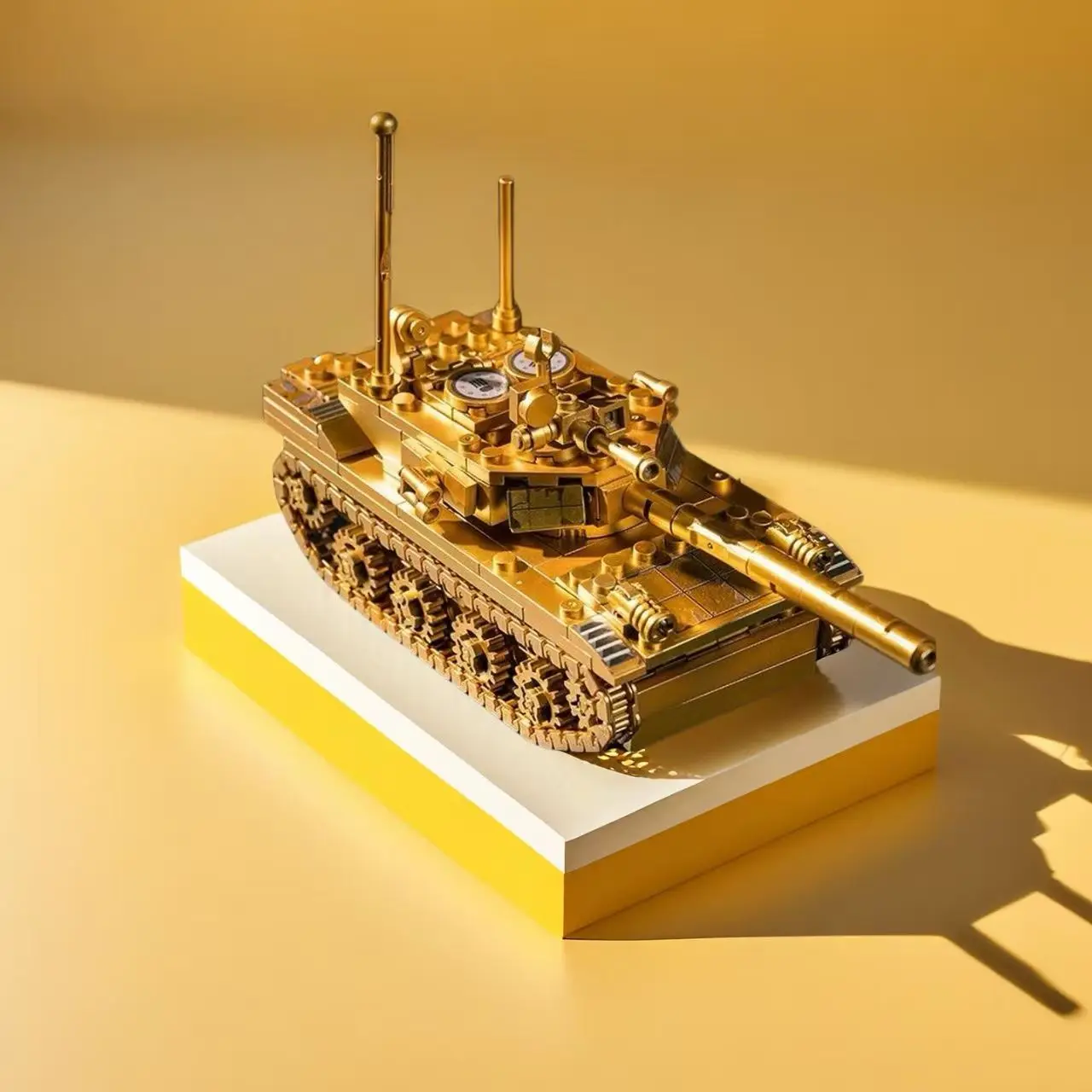 2025 Golden Military T85 Main Battle Tank Building Blocks WW2 Army Soldier Figures Bricks Educational Toys for Children Boy Gift