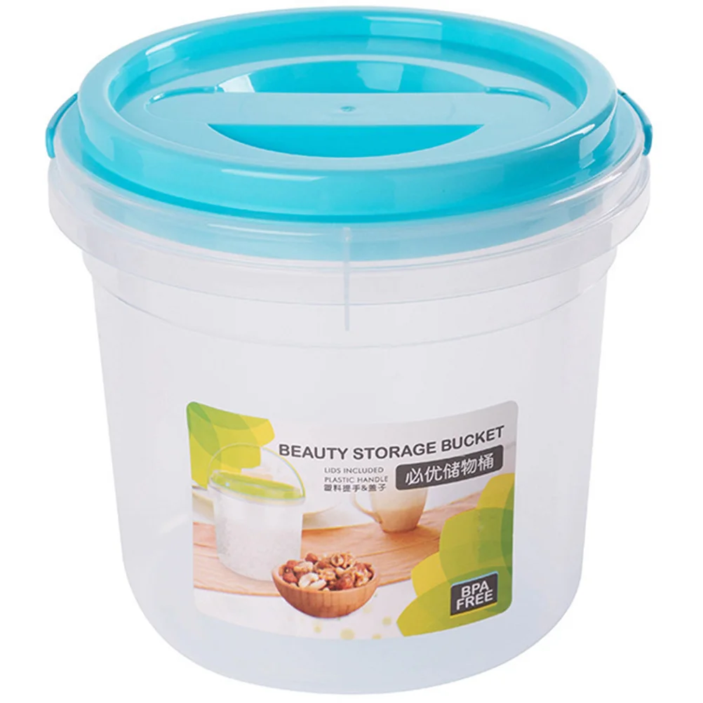 

4000Ml Powder Storage Container Heavy Duty Plastic Laundry Detergent Holder With Handles Multi Functional Bucket For Laundry