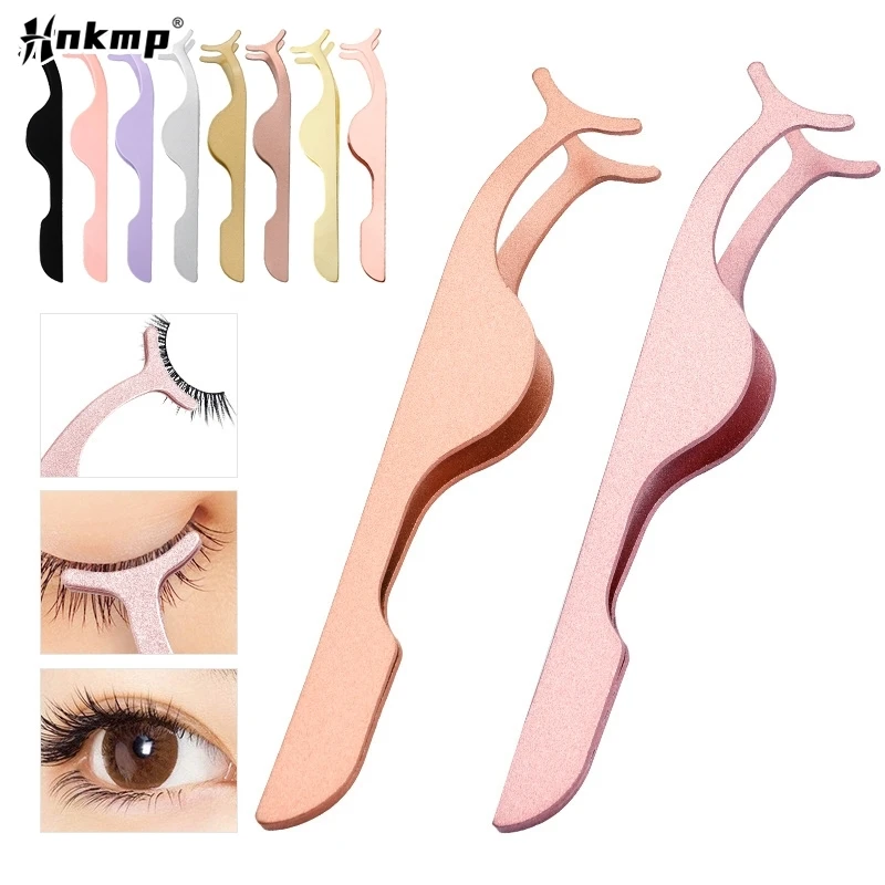 False Eyelashes Tweezer Fake Eye Lash Applicator Eye Makeup Tools Professional Eyelash Extension Curler Auxiliary Clip