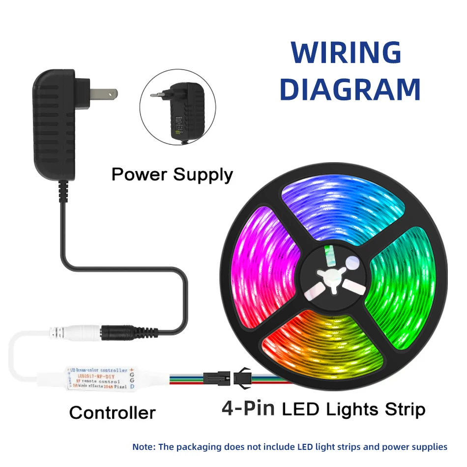 WS2813 WS2815 Pixels LED Strip Controller DC 5V 12V 24V Addressable Dual Signal 4Pin Mini Dimmer 21-Key RF/Bluetooth Controls