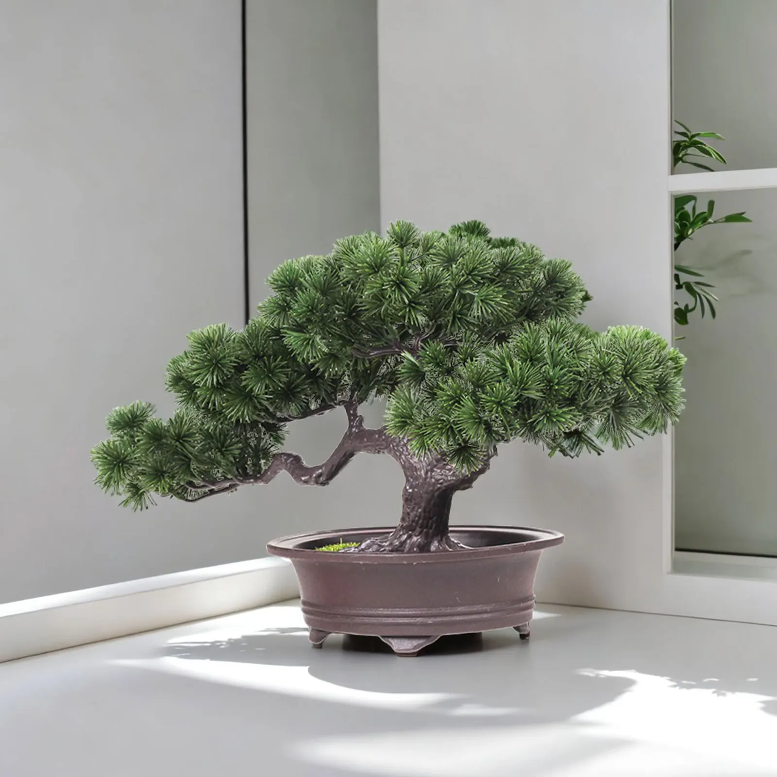 Plantes artificielles Bonsaï en pot - Décoration en plastique - Bonsaï - Décoration de bureau - Décoration de salon ou de jardin