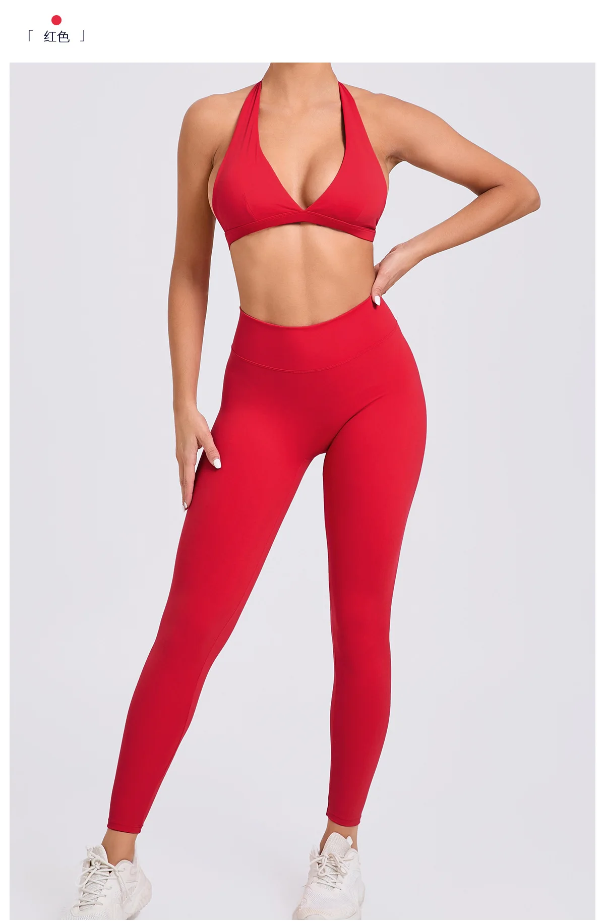 Workout Set for Women Quick Dry Yoga Outfit Seamless Sports Bra High Waist Gym Leggings with Pockets Running Fitness
