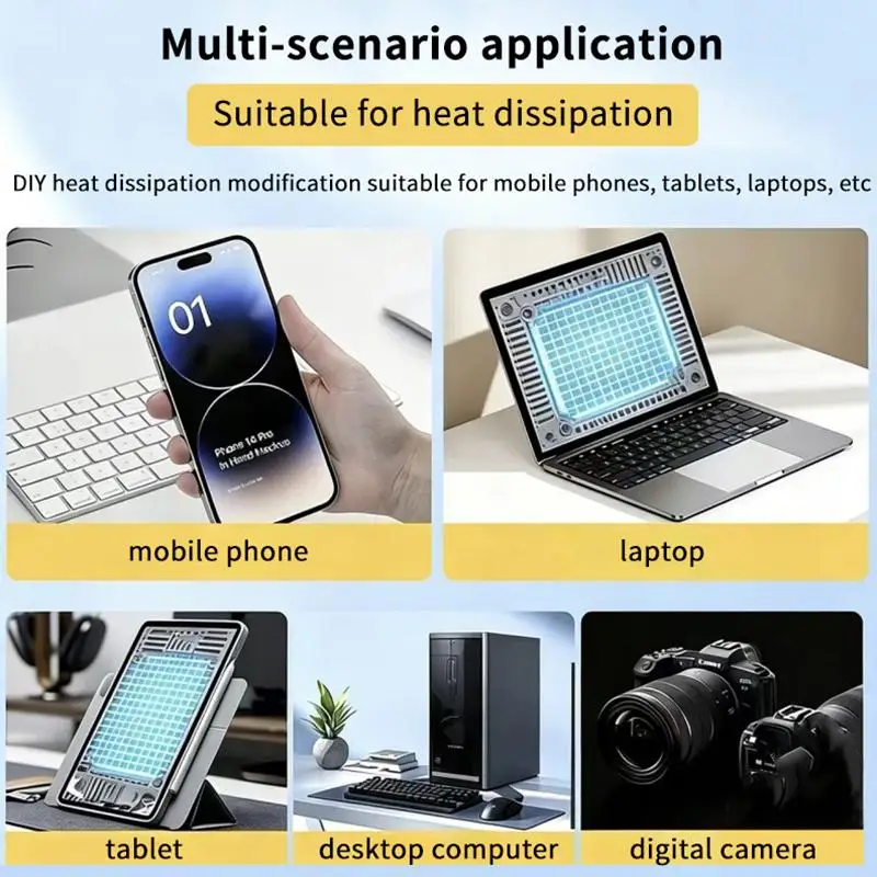 @*Cuttable Graphene Thermal Cooling Sticker High Efficient Heat Dissipation Film for Laptop Phone DIY Cooling Use