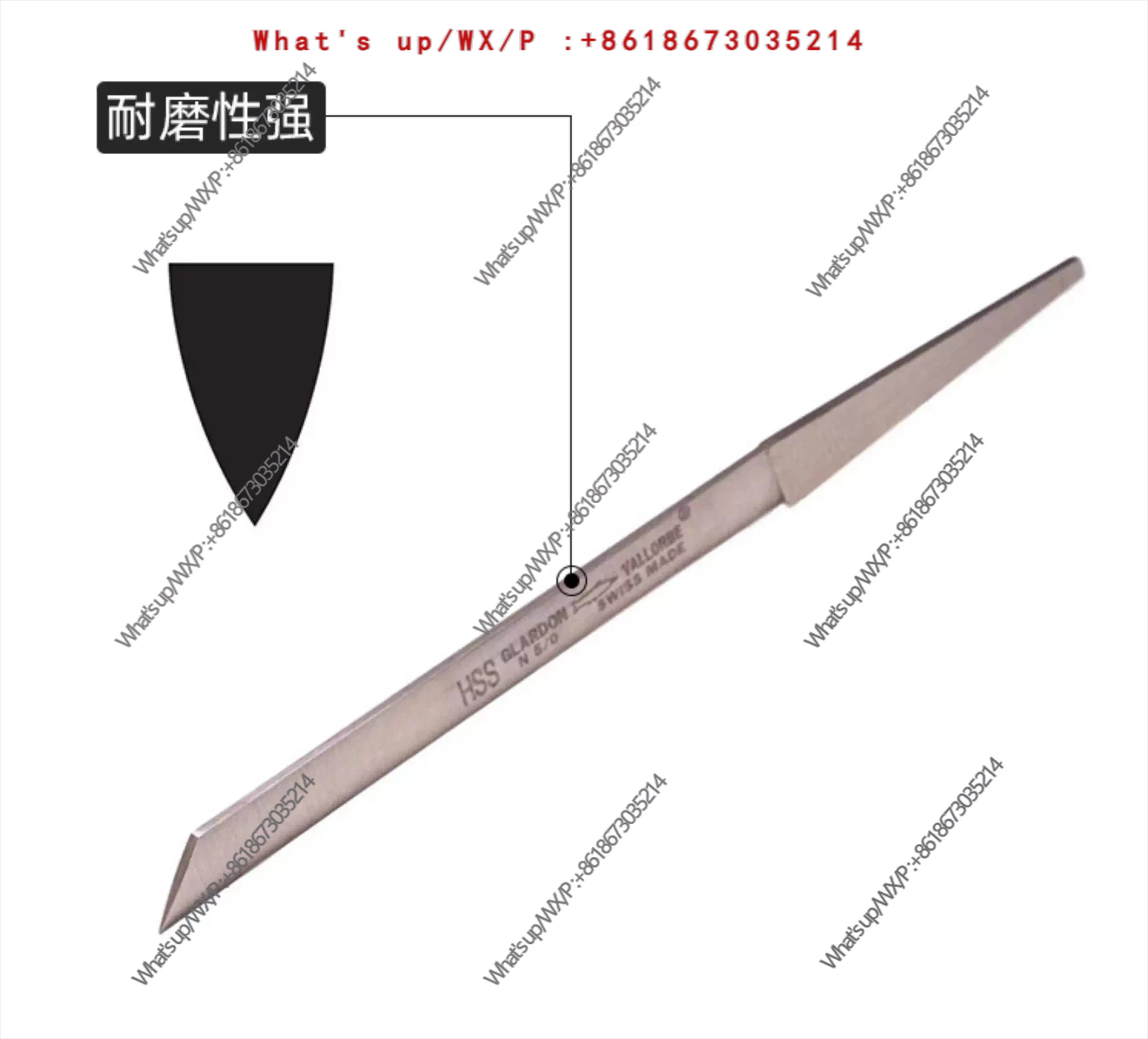LO0403 Fish brand Switzerland imported GlardonVallorb fat triangle carving shovel jewelry carving gold and silver tools