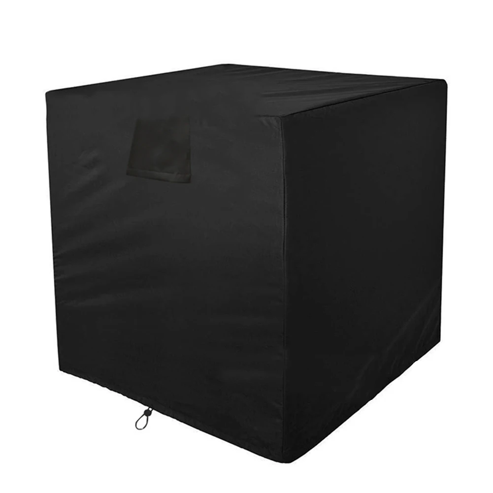 For Window Air Conditioners Dustproof Cover Waterproof Adjustable Drawstring Black Easy To Use Oxford Cloth Waterproof Windproof