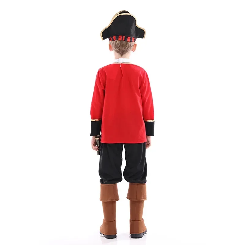 Хэллоуин Косплей Аниме Игра Детский костюм капитана Пираты Карибского моря COS Костюм Школьный сценический игровой костюм \