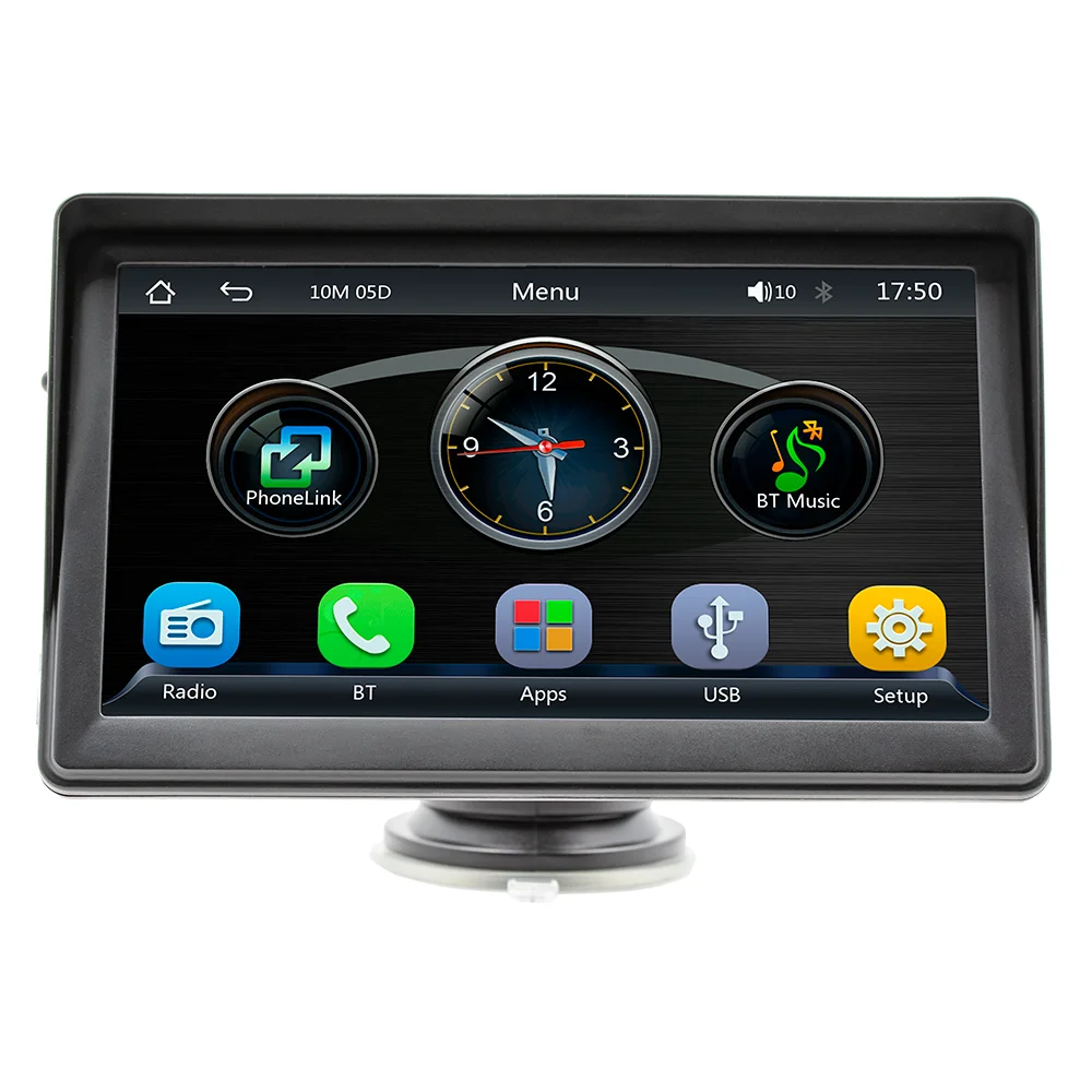 New 7 Inch Portable Wireless Carplay In Car MP5 Player Bluetooth Card Multimedia Insertion Host