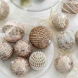 Christmas Decoration Champagne Foam Ball Christmas Tree Decoration Ball Gift Package Pendant Window Ceiling Layout