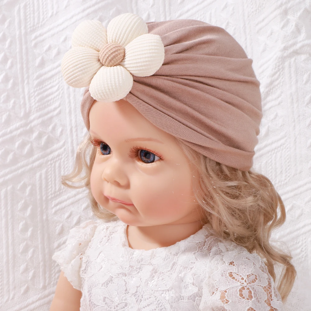 0-1Y Newborn Headband for Infant Elastic Knit Turban Baby Bows Soft Nylon Kids Headwear Babe Hair Accessories Socks Gift Set