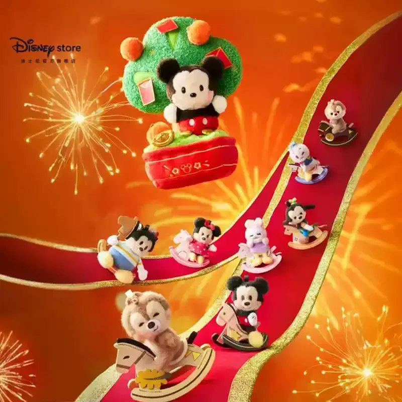 

Официальные аутентичные продукты Disney, китайская новогодняя серия, слепая коробка, Микки Маус, Минни Маус, Дональд Дак, Дейзи, утка, плюшевая