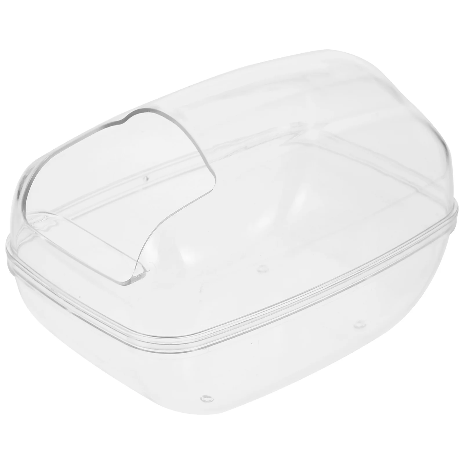 مكافحة الرش حوض استحمام الرمل للهامستر شينشيلا شفافة صغيرة حوض استحمام للحيوانات الأليفة قفص ملحق الهامستر الحمام دش حوض #6