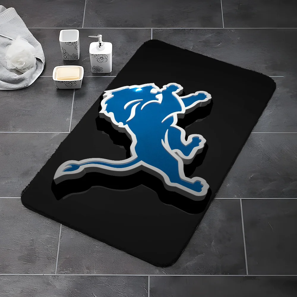 DetroitS LionS Goods for Home Decoration Accessories Kitchen Rugs Room Decorating Items House Entrance Door Doormat Bathroom Mat